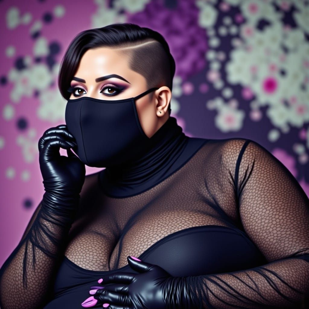 Edgy Woman with Piercing and Bold Style