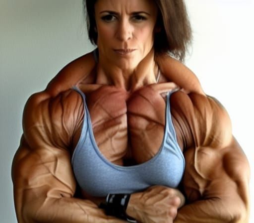 Muscular French Female Bodybuilder: Strength and Definition