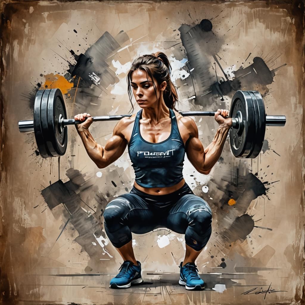 Weightlifter Overhead Squat by Yossi Kotler Style