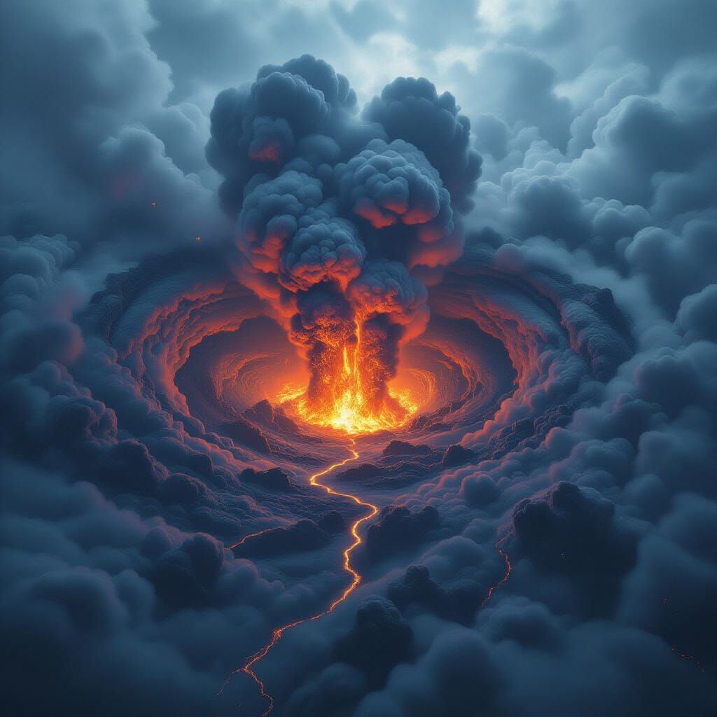 Apocalyptic Volcanic Eruption From Above