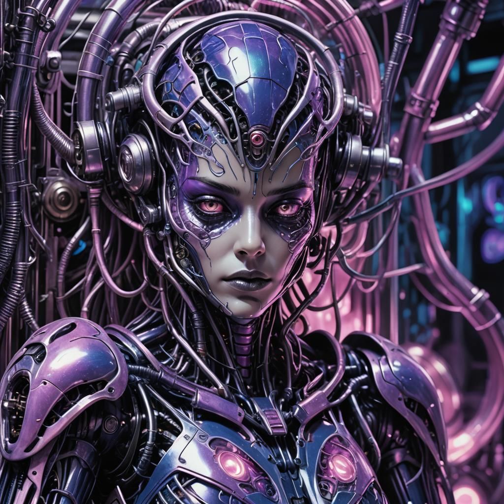 Biomechanical Female Figure in Cloning Chamber