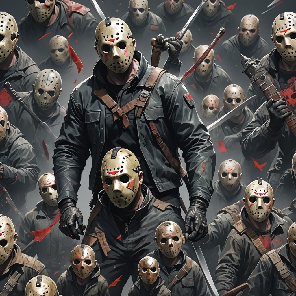 Jason Voorhees in 3D Anime Style