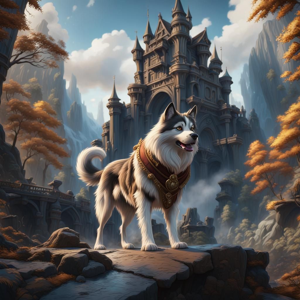 Detailed Matte Painting of Balto in Deep Color