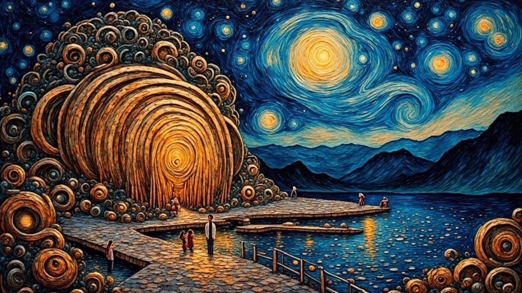 Whispers in a Golden Hour: Surreal Oil Painting