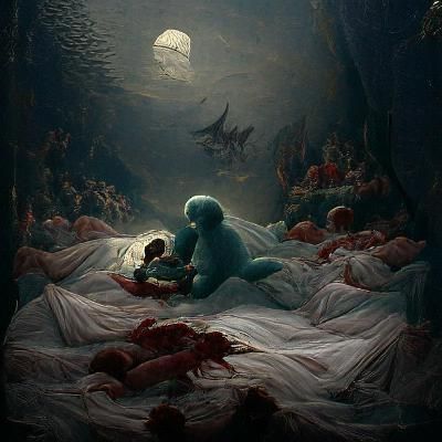 Nightmarish Lullaby in Gothic Horror Style
