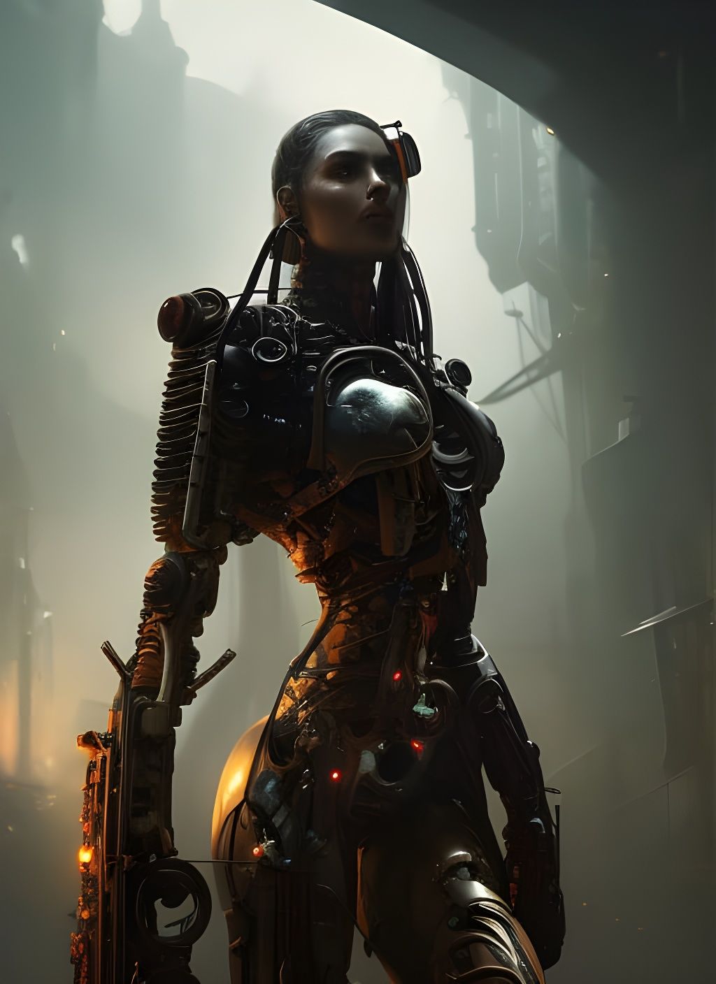 Decomposing Cyberpunk Cyborg on a Stretcher