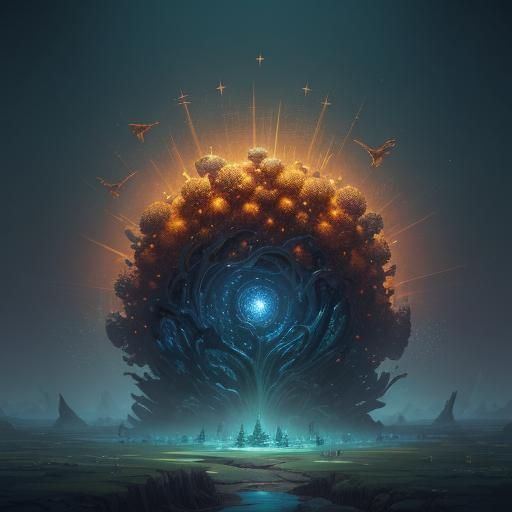 Hoardling Swarm Concept Art in Art Deco Style