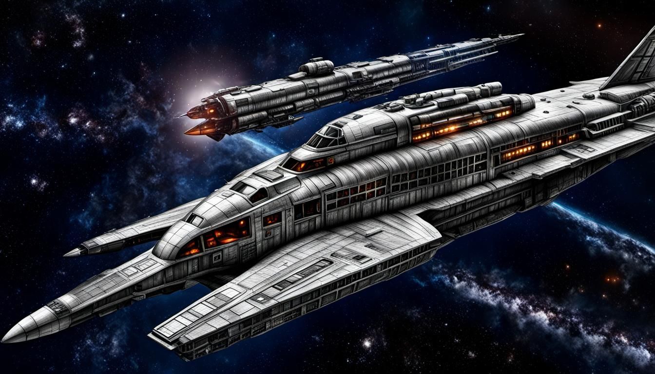 Hyperdetailed Charcoal Drawing of Spaceship Cockpit