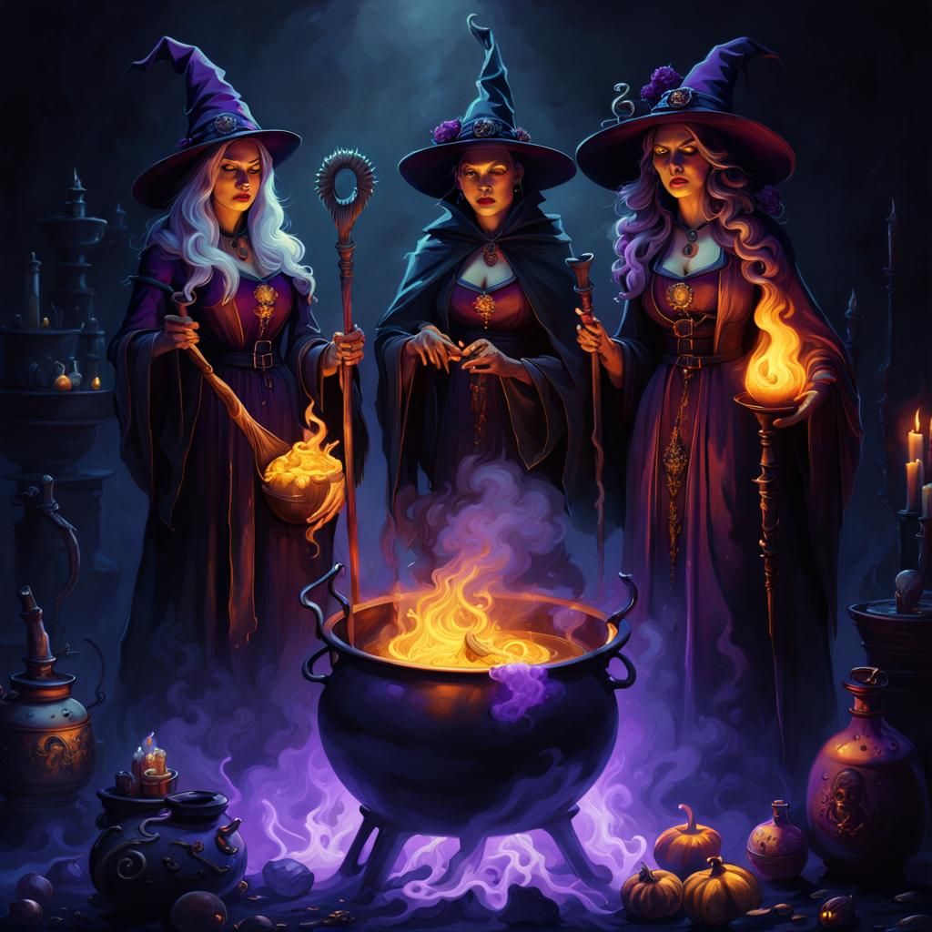 Witches' Brew: A Dark Fantasy Concept Art
