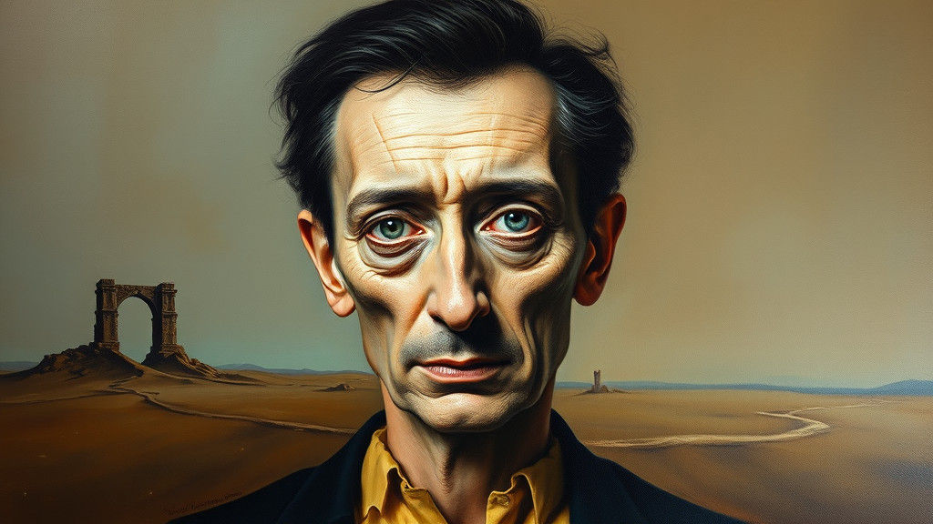 Surreal Melting Portrait in Salvador Dali Style