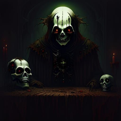 Undead Family Christmas Dinner in Macabre Style