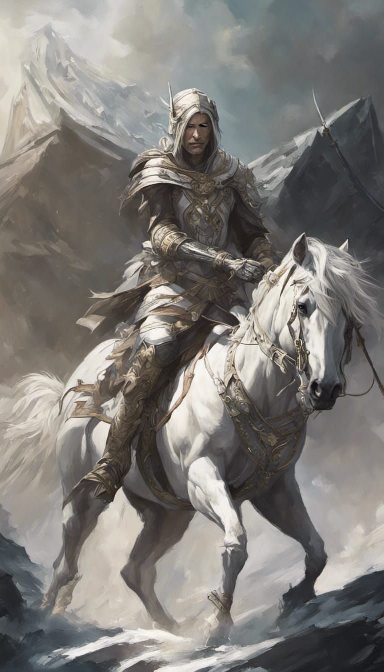 Middle Earth Emperor on White Horse