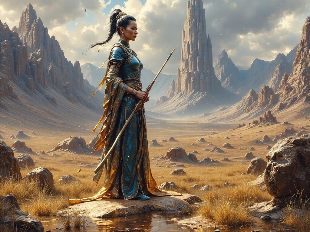 T'Pring in Vulcan Ceremony: Glitch Art Meets Oil