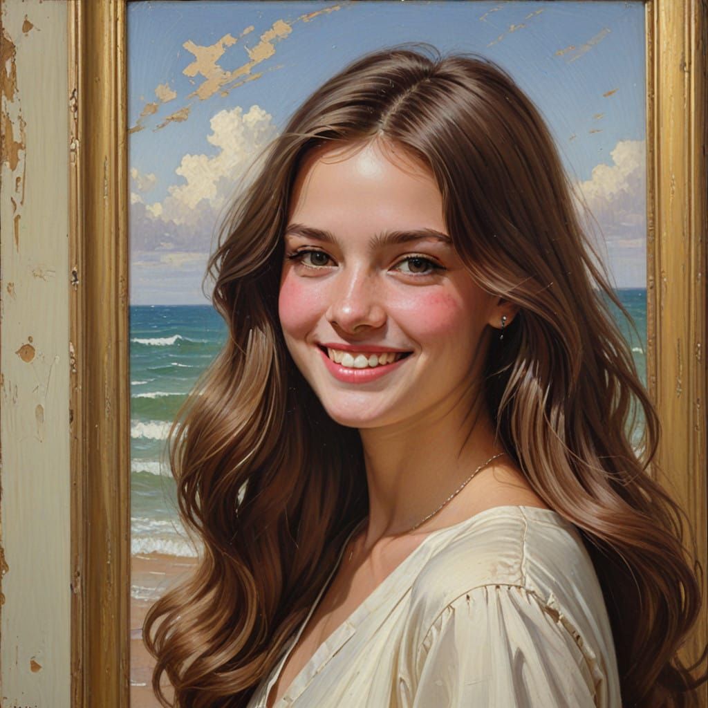 Modern Portrait of a Beautiful Woman in Elegant Attire