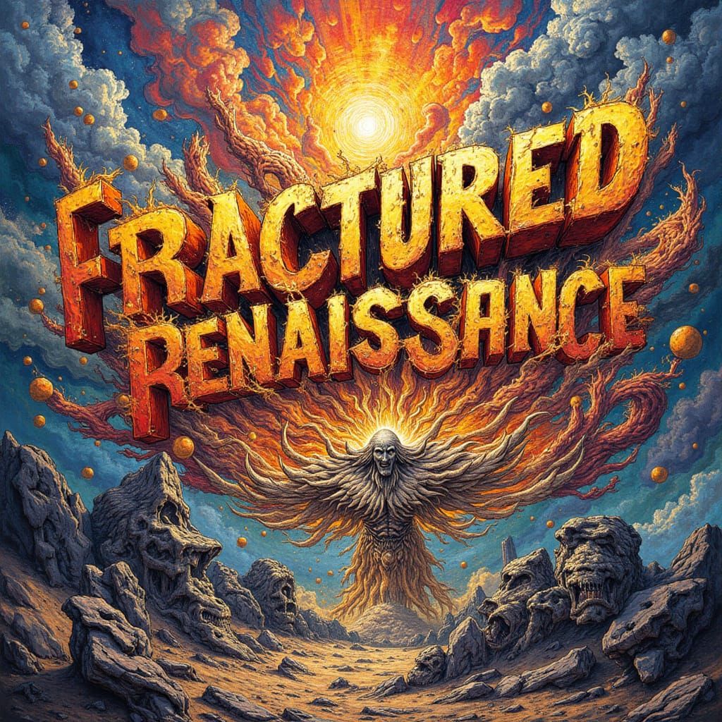 Fractured Renaissance Text Explosion