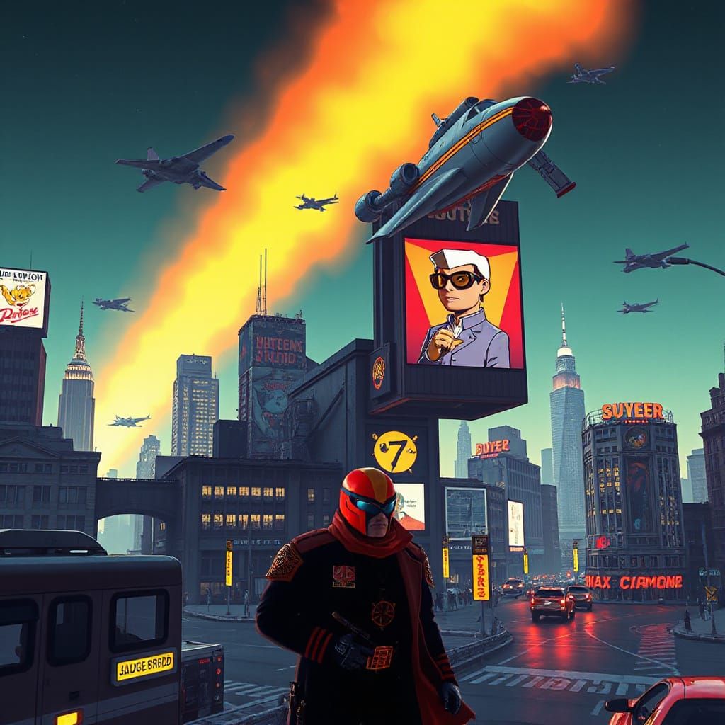 The Jetsons Visit a Neon Post-Apocalyptic City