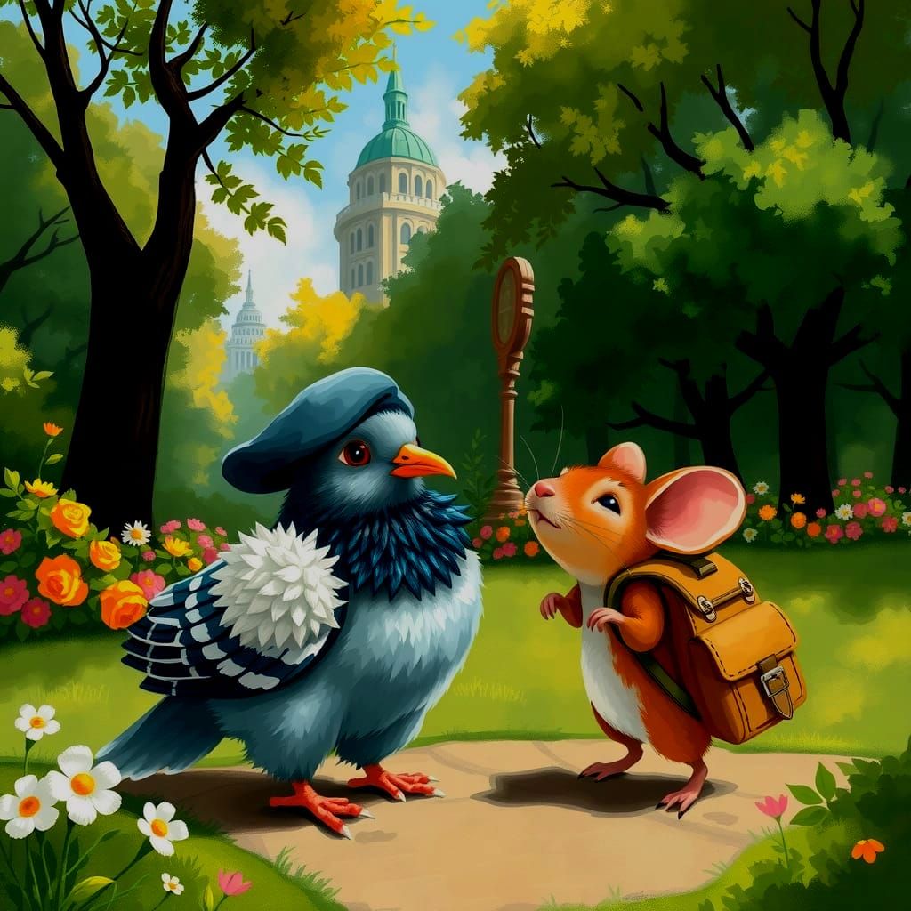 Pigeon and Mouse's Delightful Day in Central Park