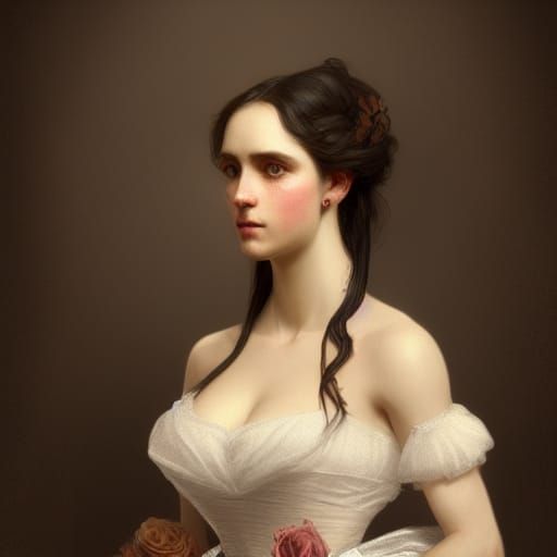 1850s Bride Portrait in Hyperdetailed Digital Art