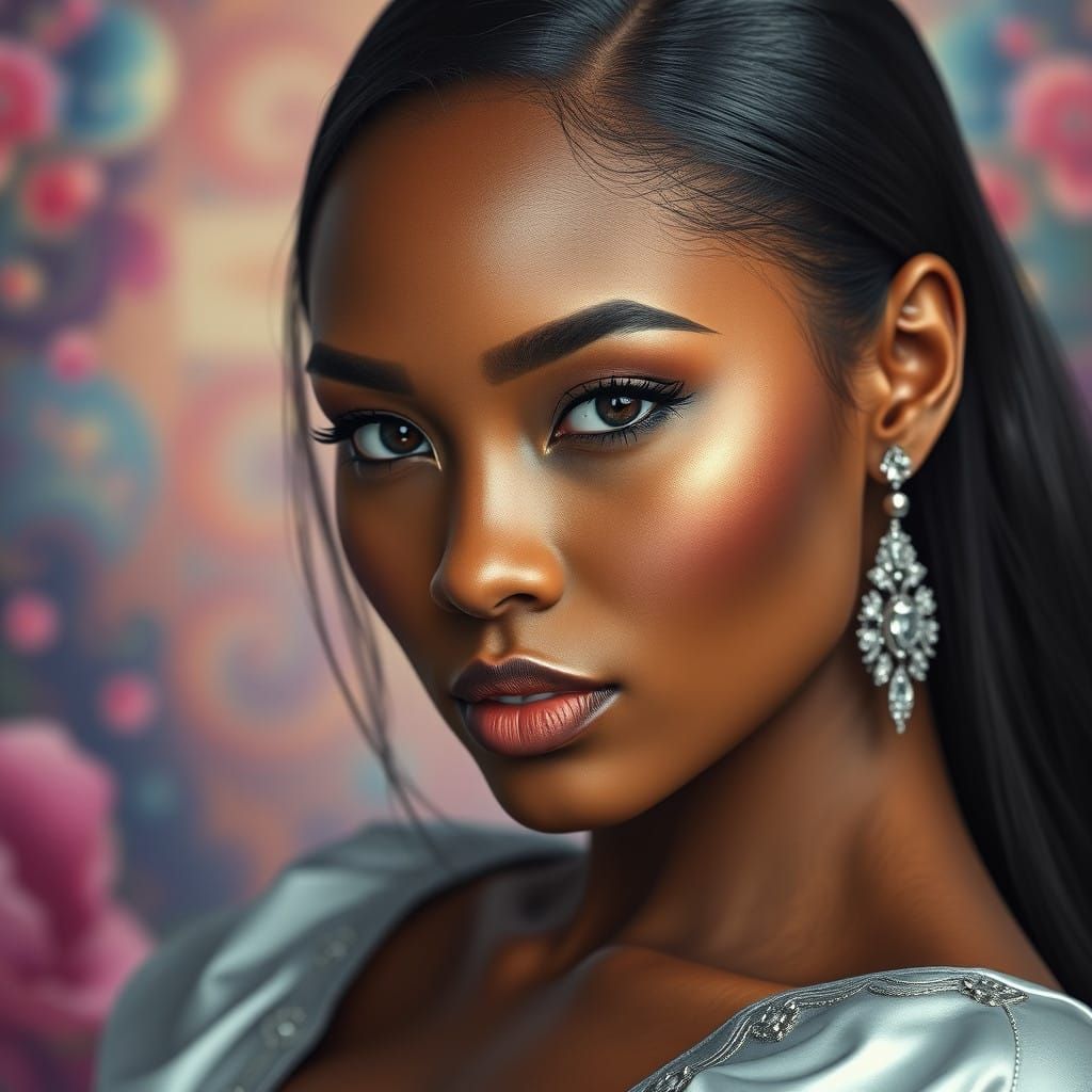 Ethereal Fantasy Woman in Dreamy Background