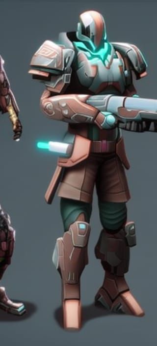 Armored Sci-Fi Marine in Tactical Combat Gear