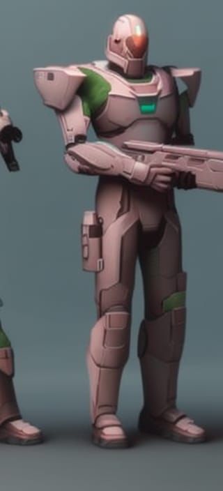 Armored Sci-Fi Soldier in Tactical Gear