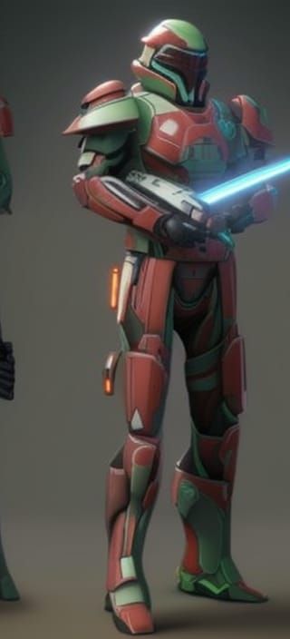 Armored Sci-Fi Soldier Concept Art in 8K