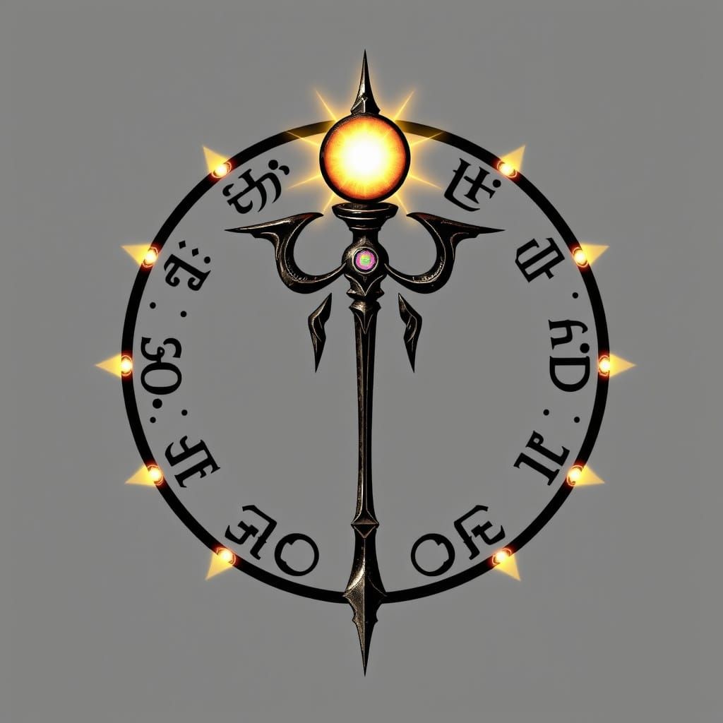 Mages' Guild Fifth Era Emblem in Vibrant Cyberpunk Style