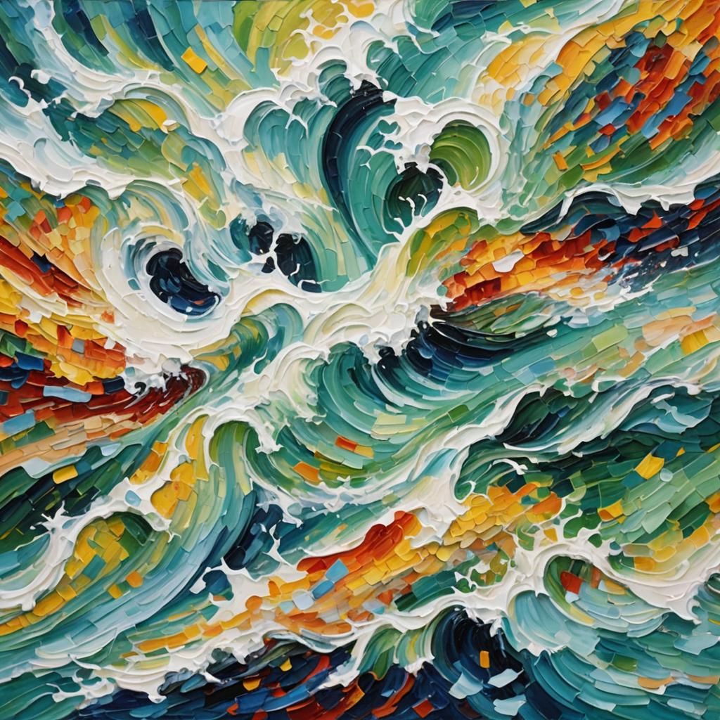 Expressionist Painting of a Face Frothing