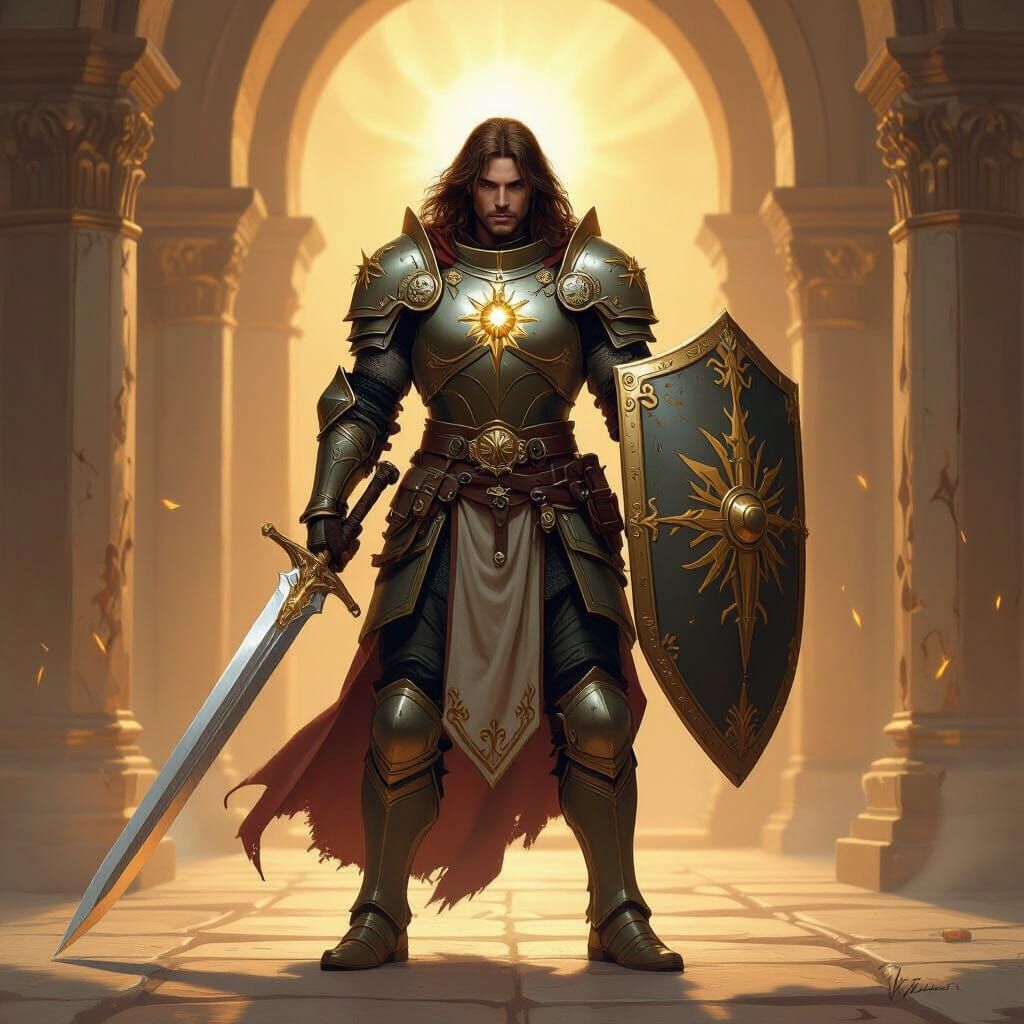 Paladin of the Sun in Sacred Temple