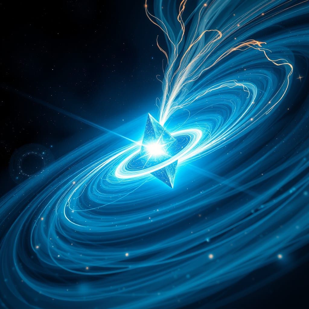 Celestial Diamond Star in Cosmic Radiance