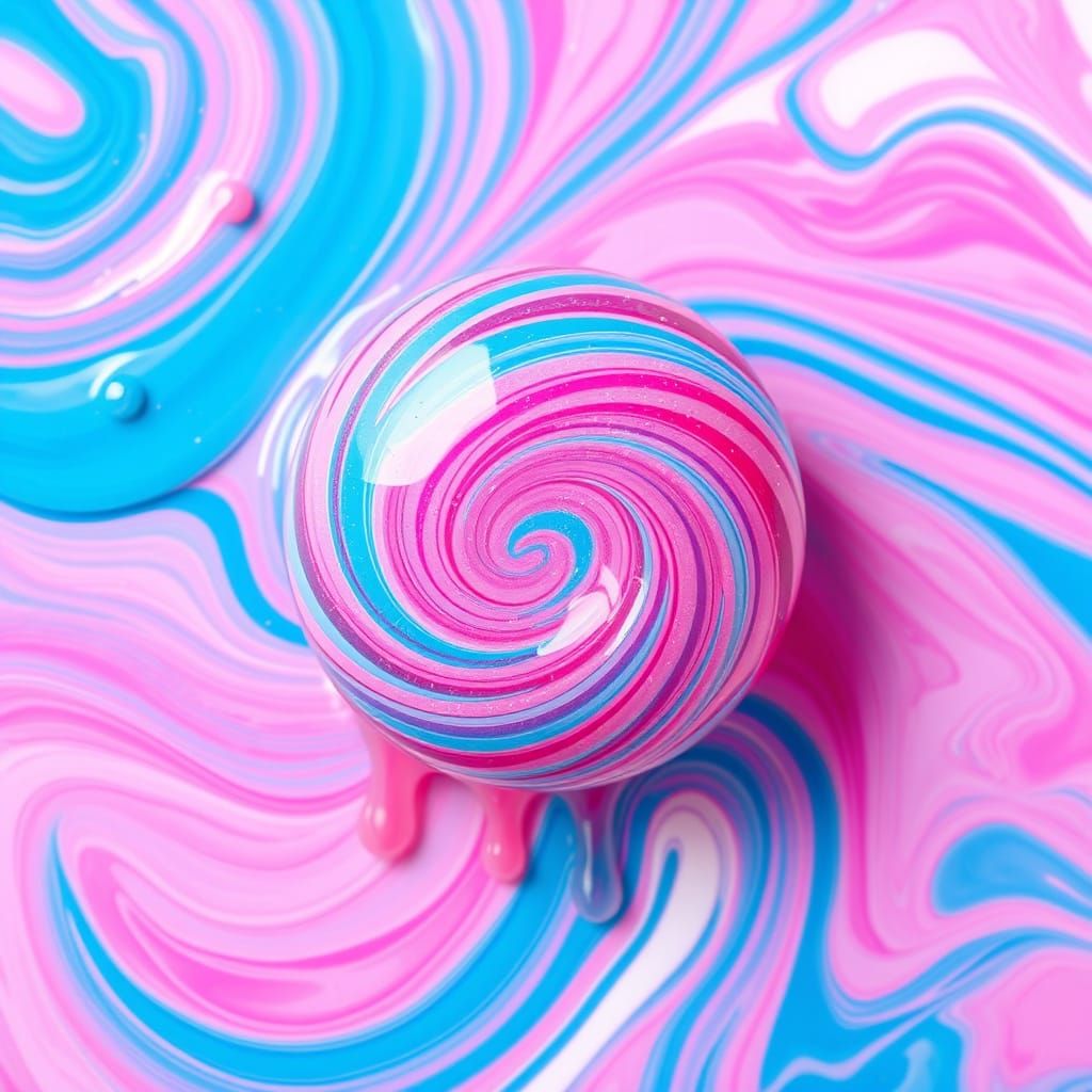 Whimsical Bubblegum in Vibrant 80s Pop Art Style