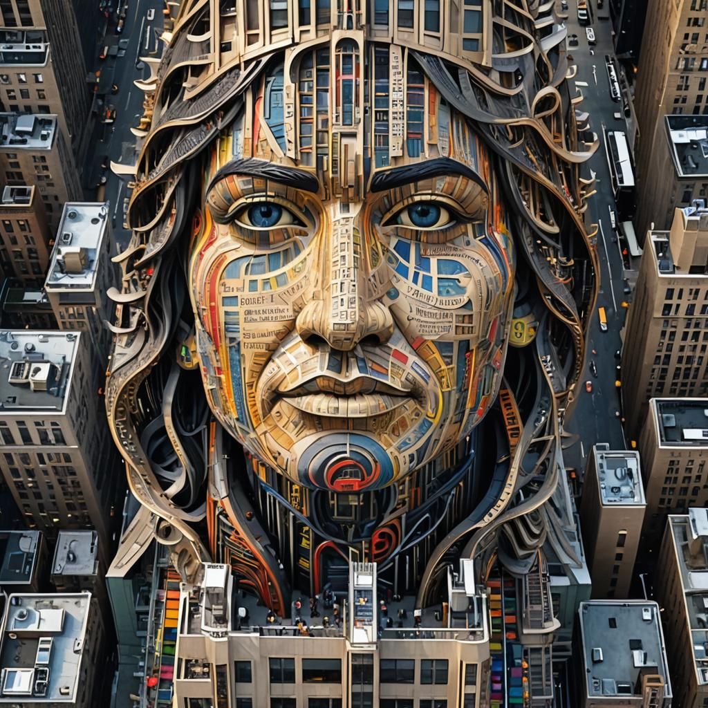 Empire State Building Calligraphy Art