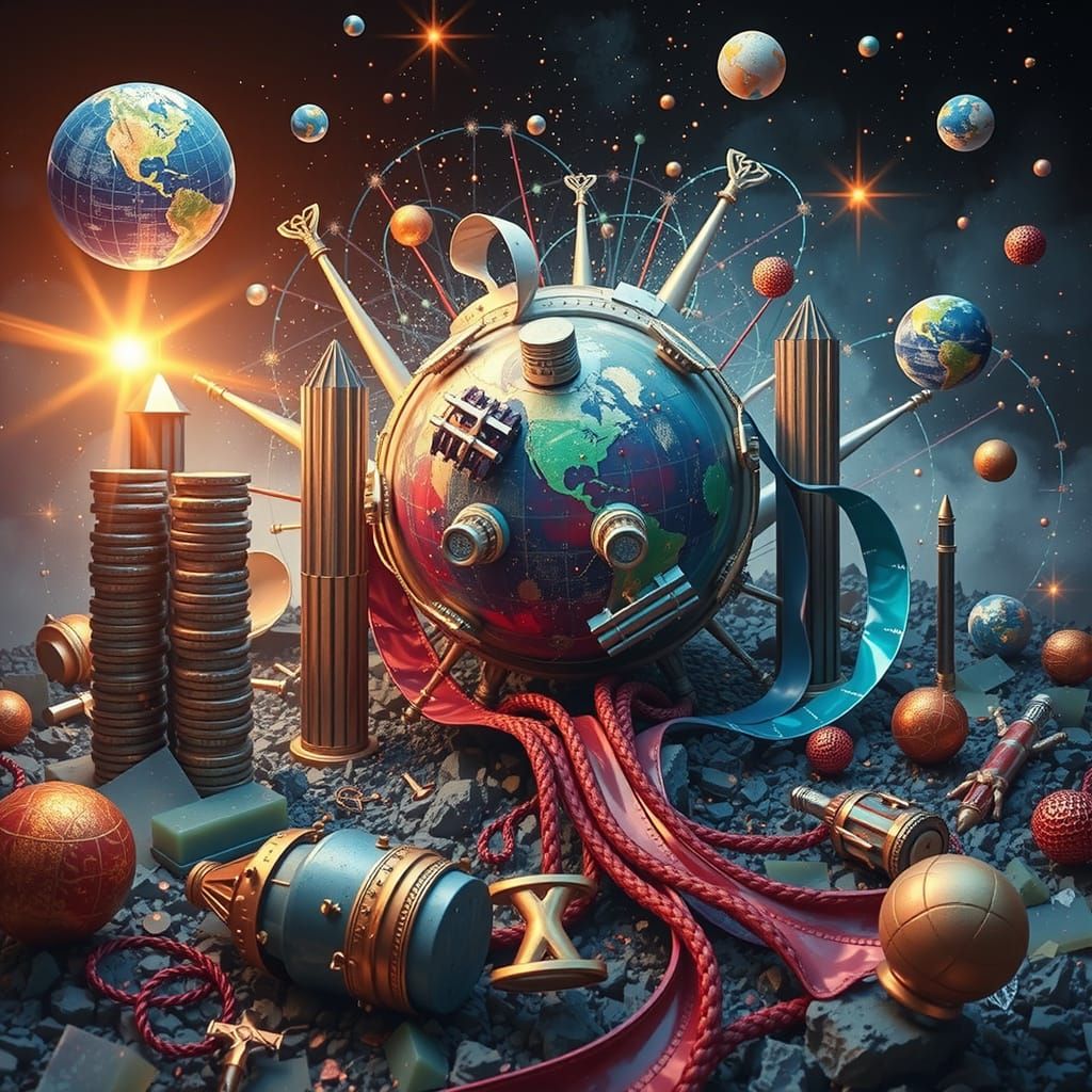 Abstract Artwork Symbolizing Perfection and Brilliance