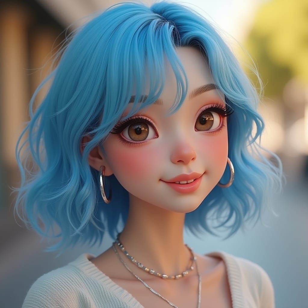 Stunning AI Influencer Portrait in Soft Focus