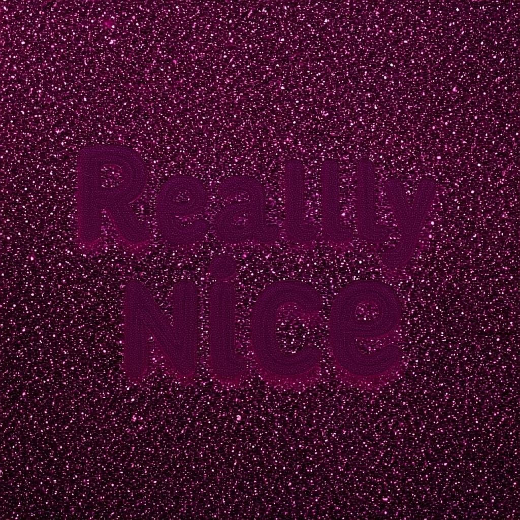 Puffy Gold Text Reads Really Nice on Glitter