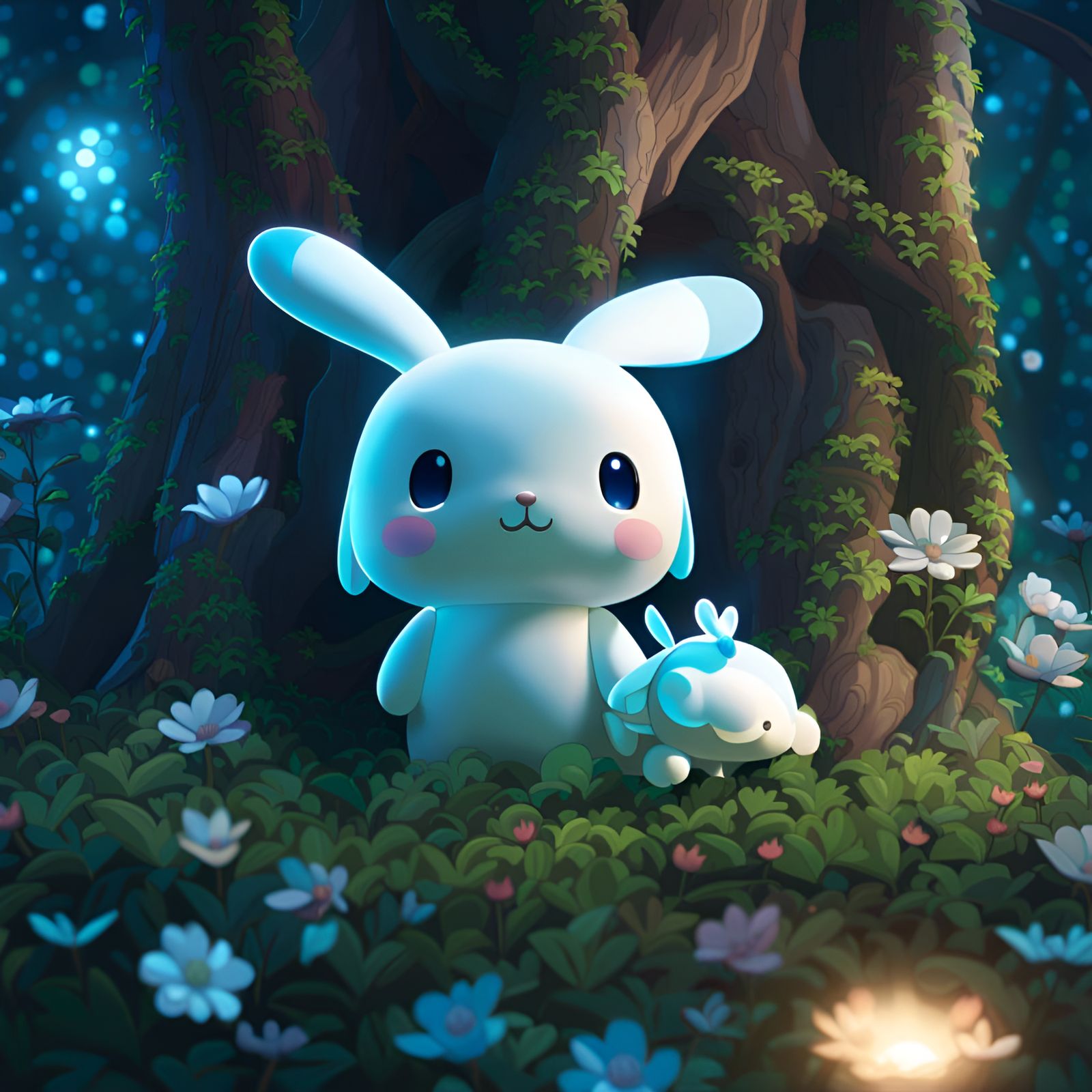 Cinnamoroll in a Magical Forest Wallpaper