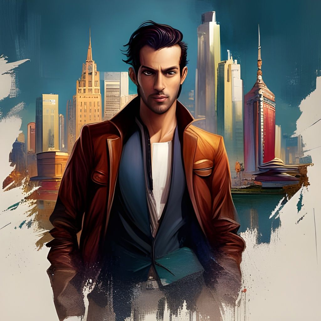 Aladdin in Modern City, Digital Art