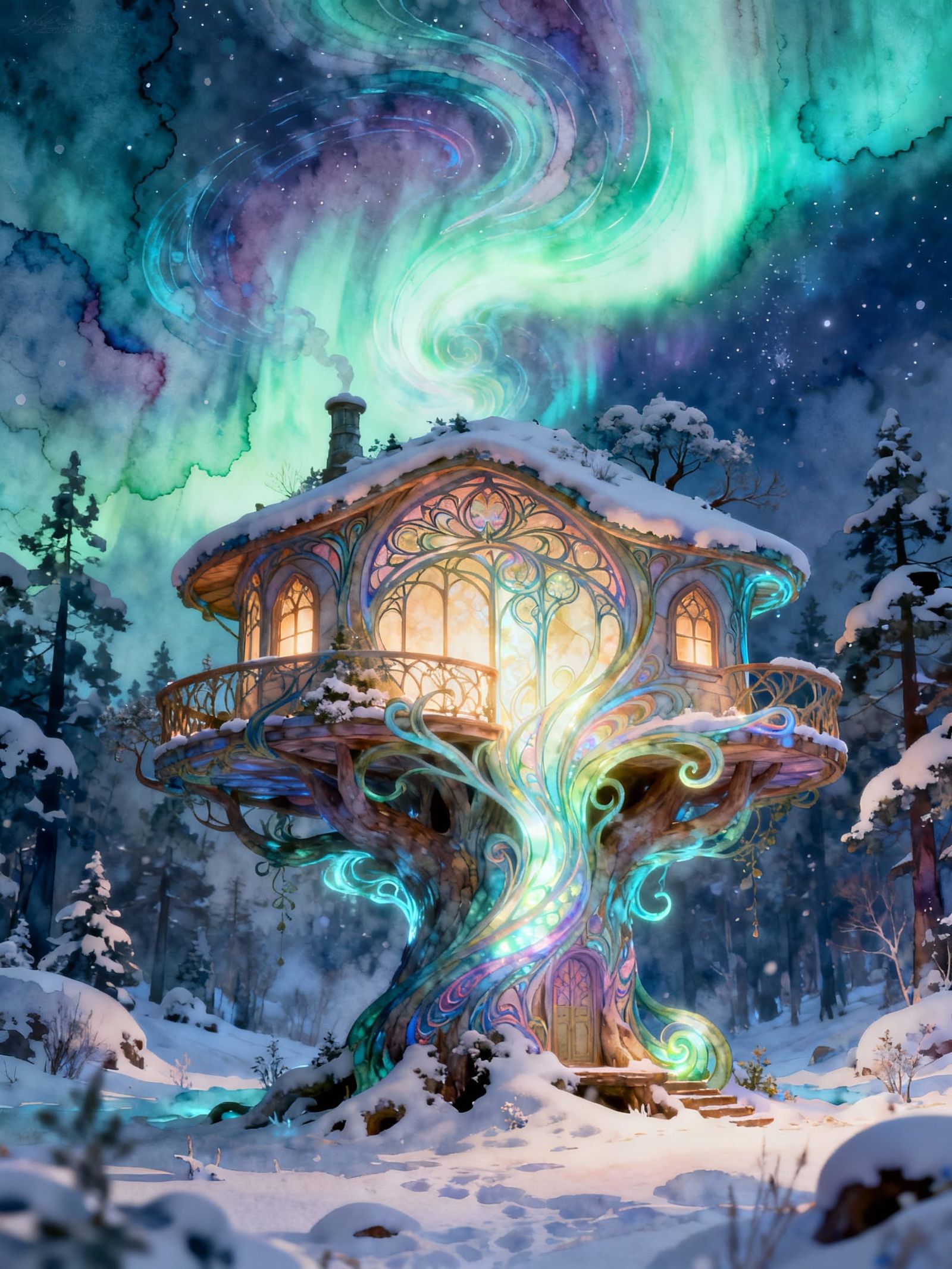 Aurora Borealis Outside