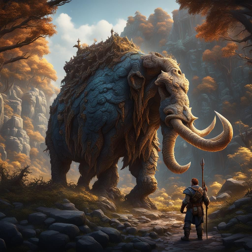 Stone Age Hunter: Detailed Matte Painting