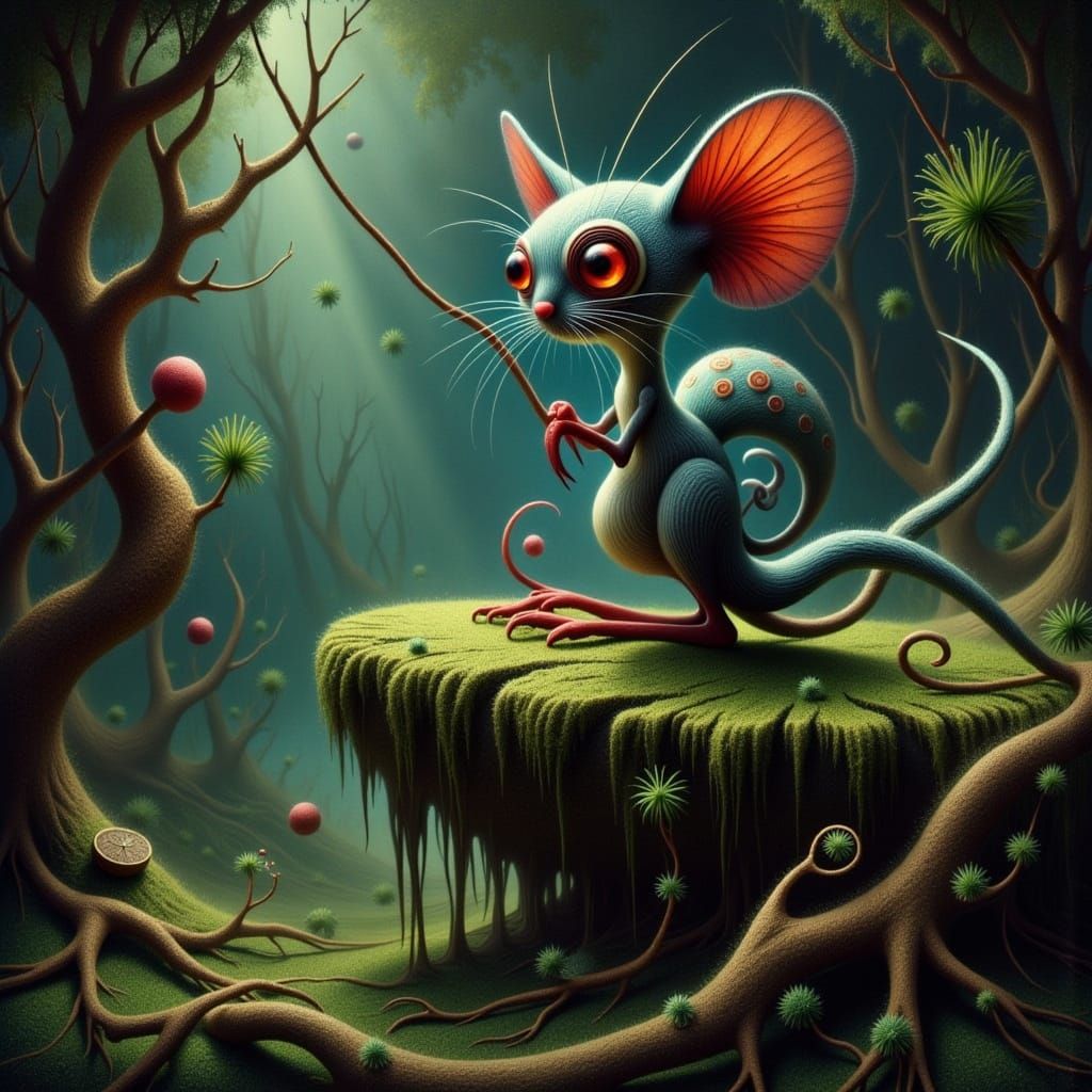 Haitian Mythical Cat-Mouse Hybrid on Altar