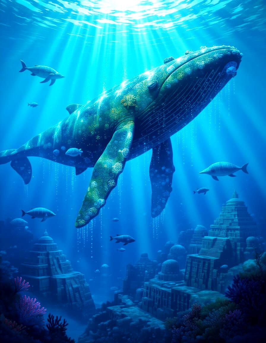 Coral Whale's Song Restores Bleached Ocean: Ghibli-Inspired