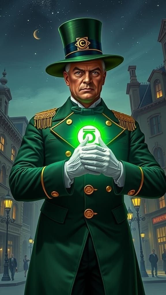 President William McKinley as a Green Lantern