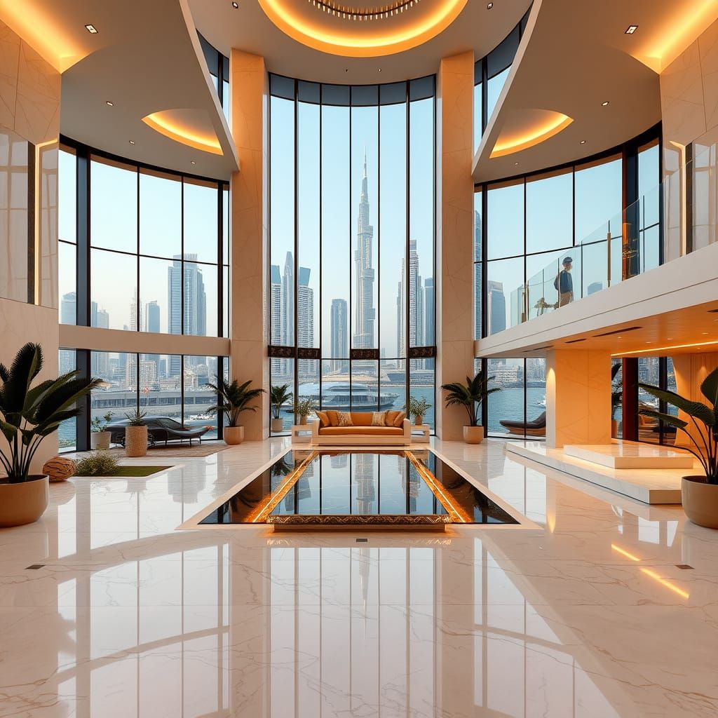 Dubai Futuristic Villa with Art Deco Elements