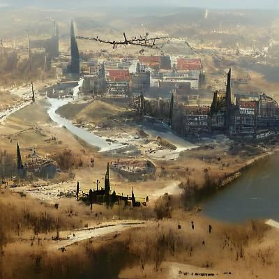 Fallout 4 Inspired Post-Apocalyptic Cityscape