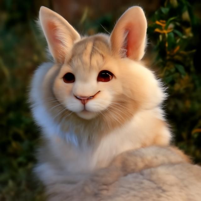 Adorable Rabbit Portrait in 3D Rendering