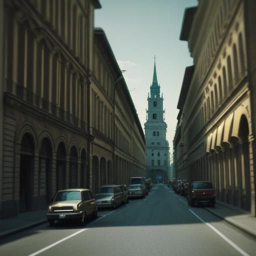 Cinematic Turin Film Still in Atmospheric Lighting