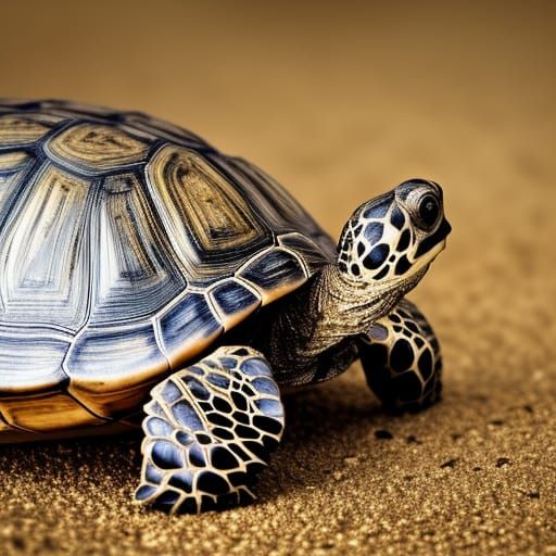 Hyperrealistic Turtle with Intricate Details in HDR