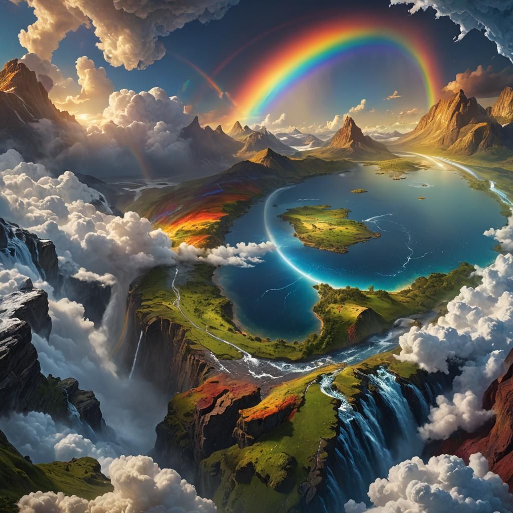 Rainbow Earth and Sky: Fantasy Concept Art