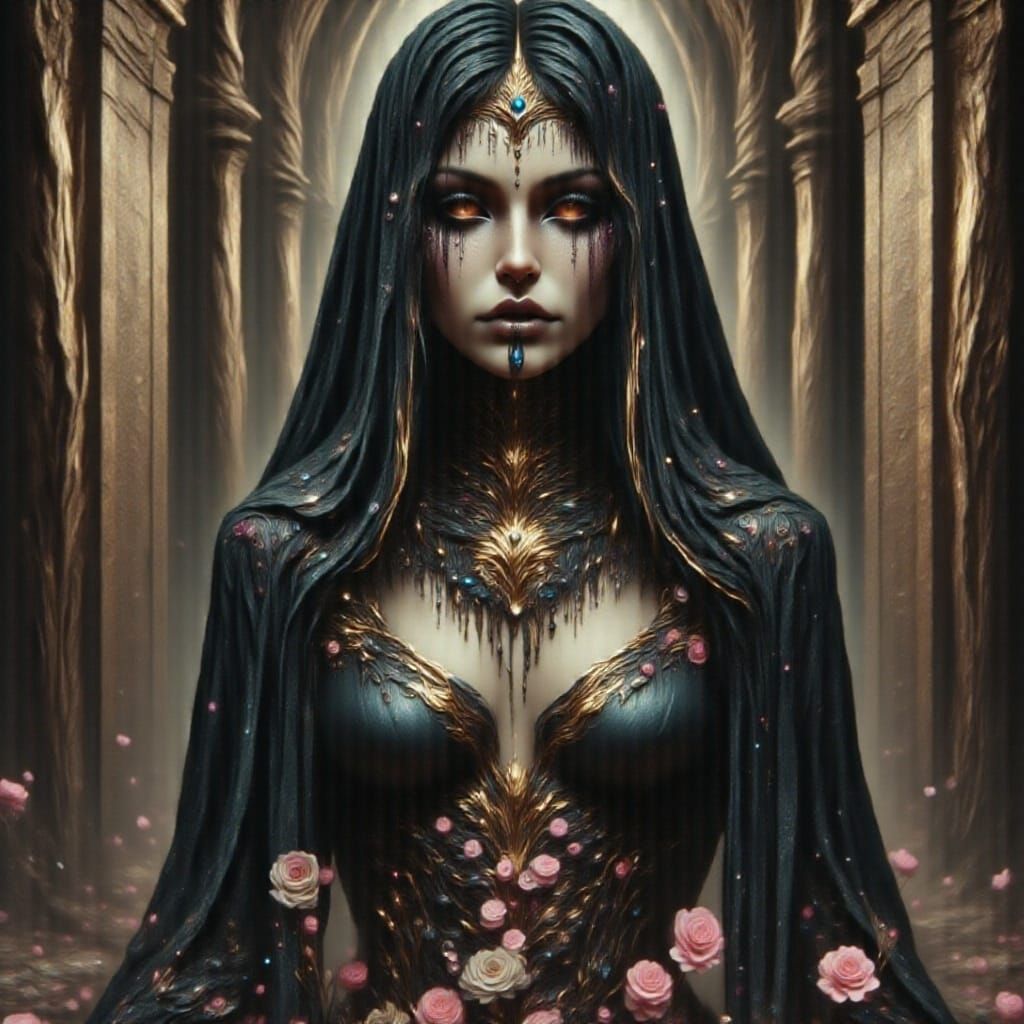 Ether Veil Queen: A Surreal Portrait