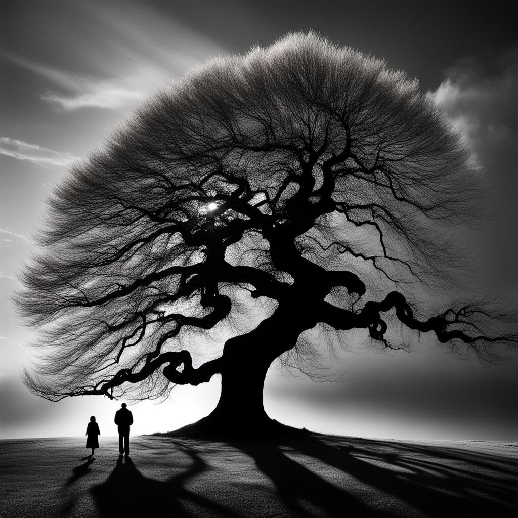 Tree in Light and Shadow: A Masterpiece